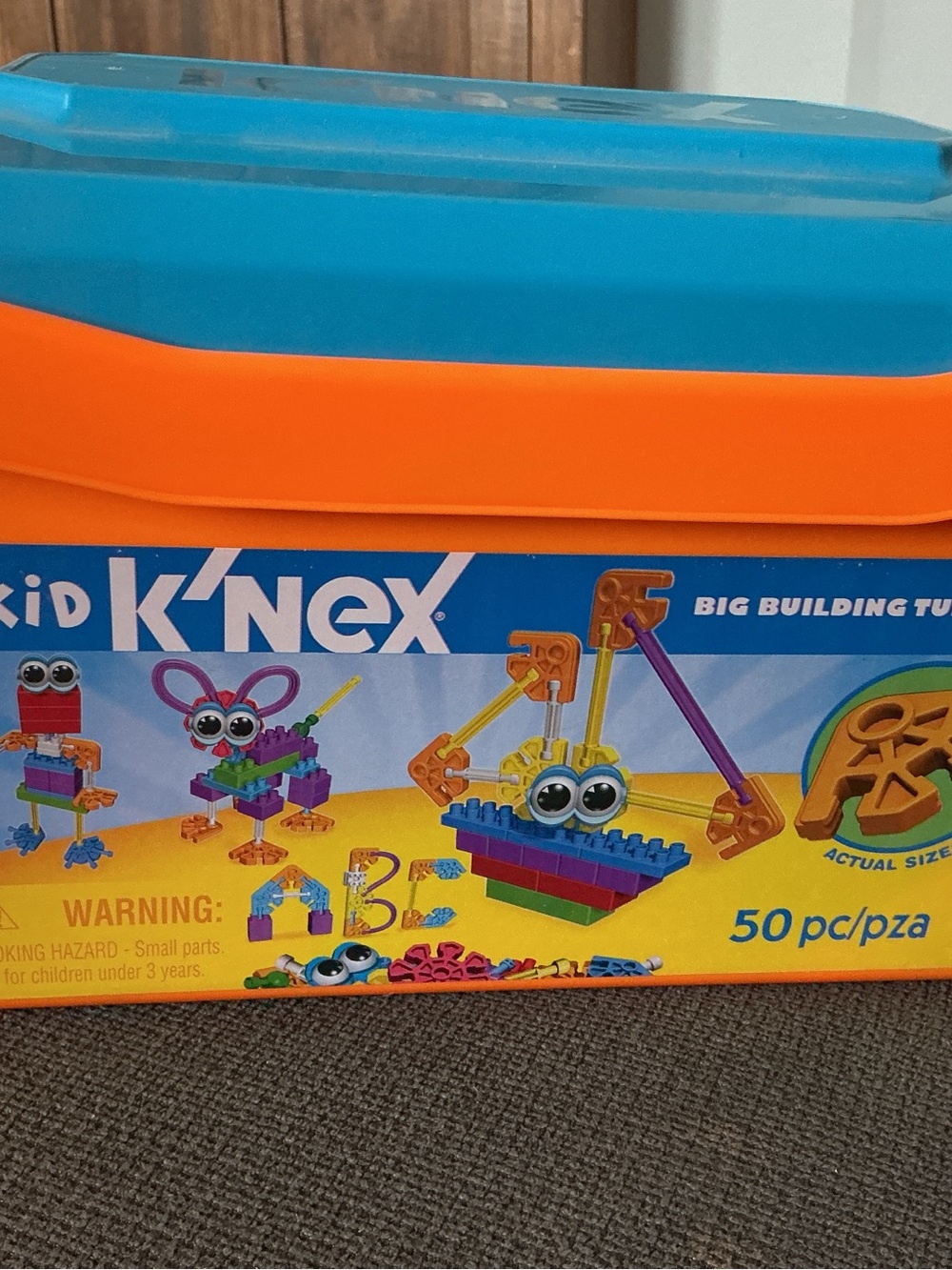 K'NEX Kids Building Set Tub in Blue & Orange - 50 Pieces